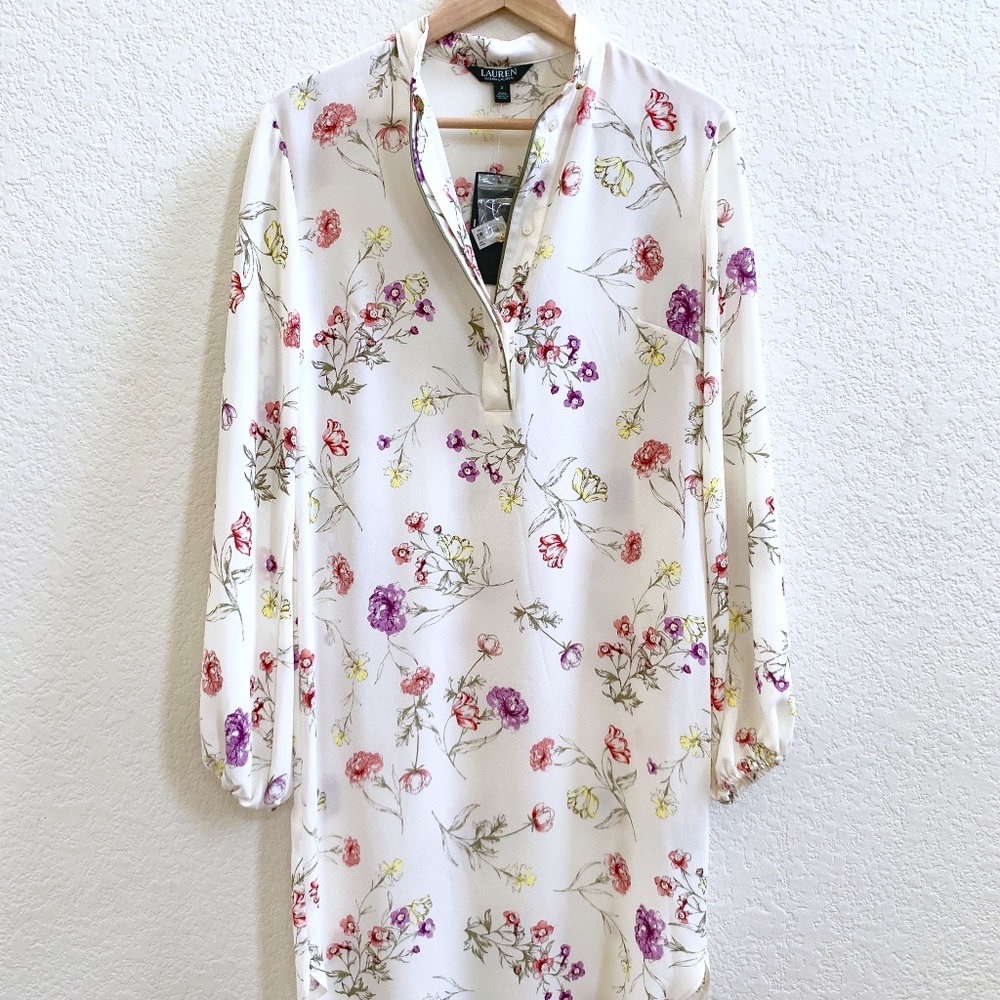 RALPH LAUREN WILD FLOWER SKETCH SHIFT DRESS 2